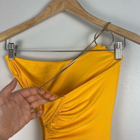 WeWoreWhat Snake Chain Cut Out Maxi Dress in Tangerine - Picture 4 of 12